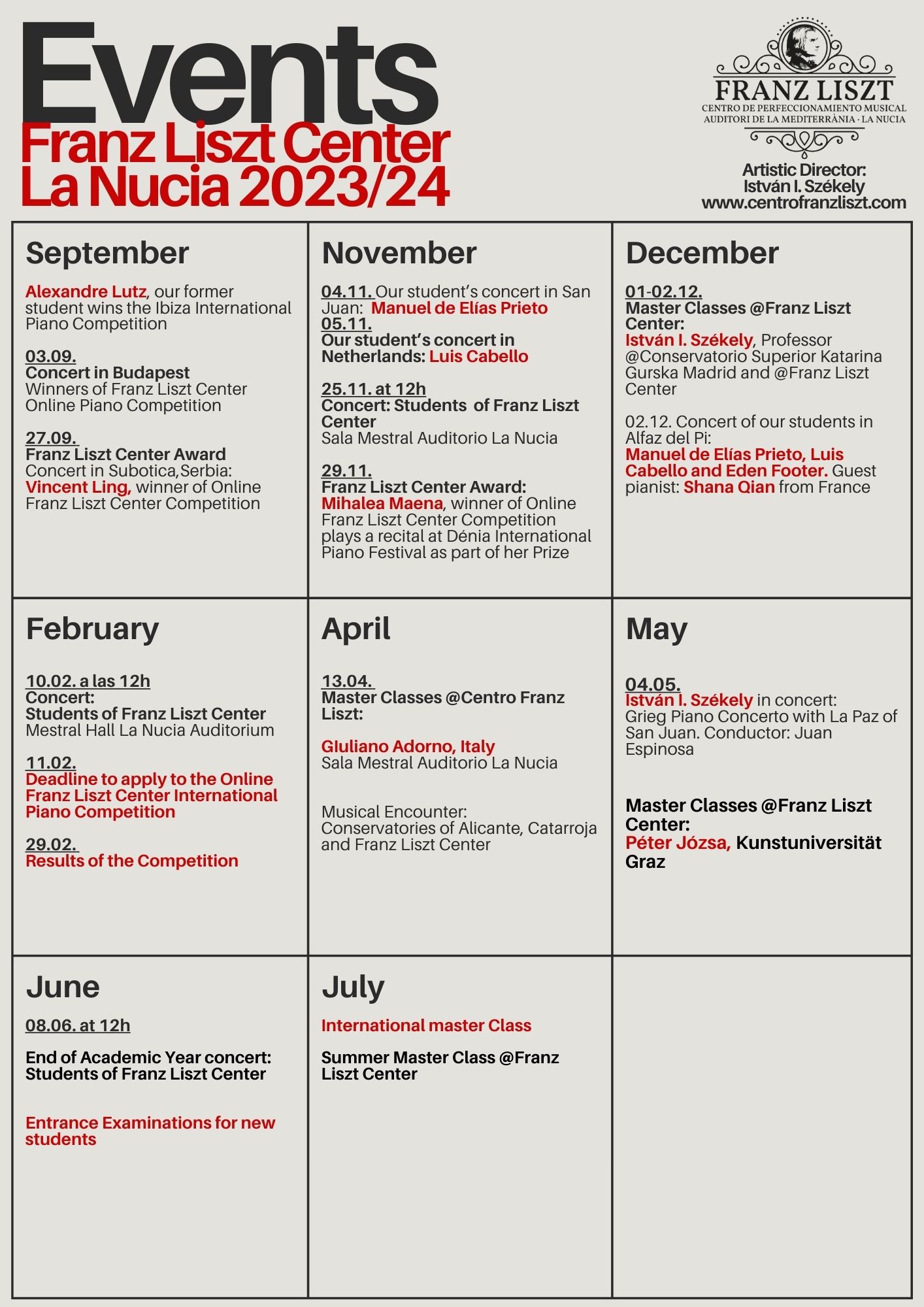 Minimalist Yearly Events Planner A4 Document